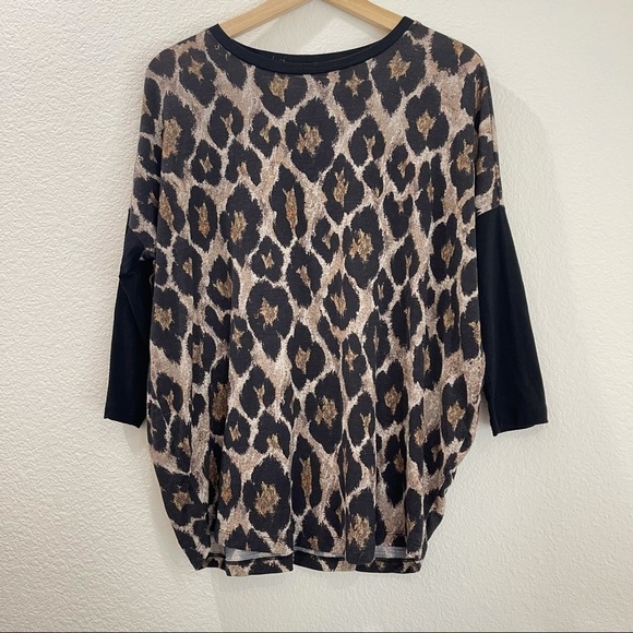 ANGELO MARANI Leopard Print Blouse Size M - Picture 1 of 8